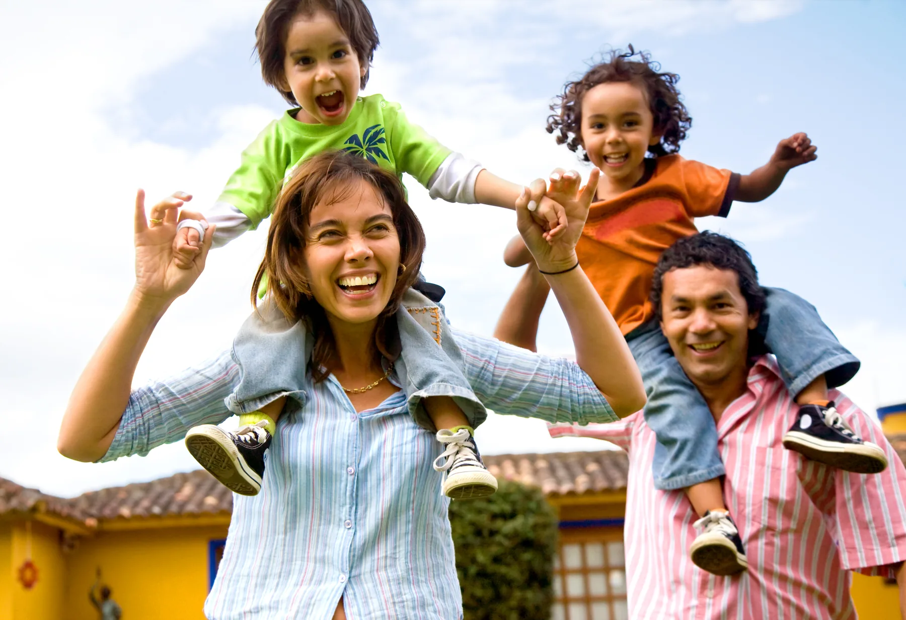 Family enjoying time together outdoors